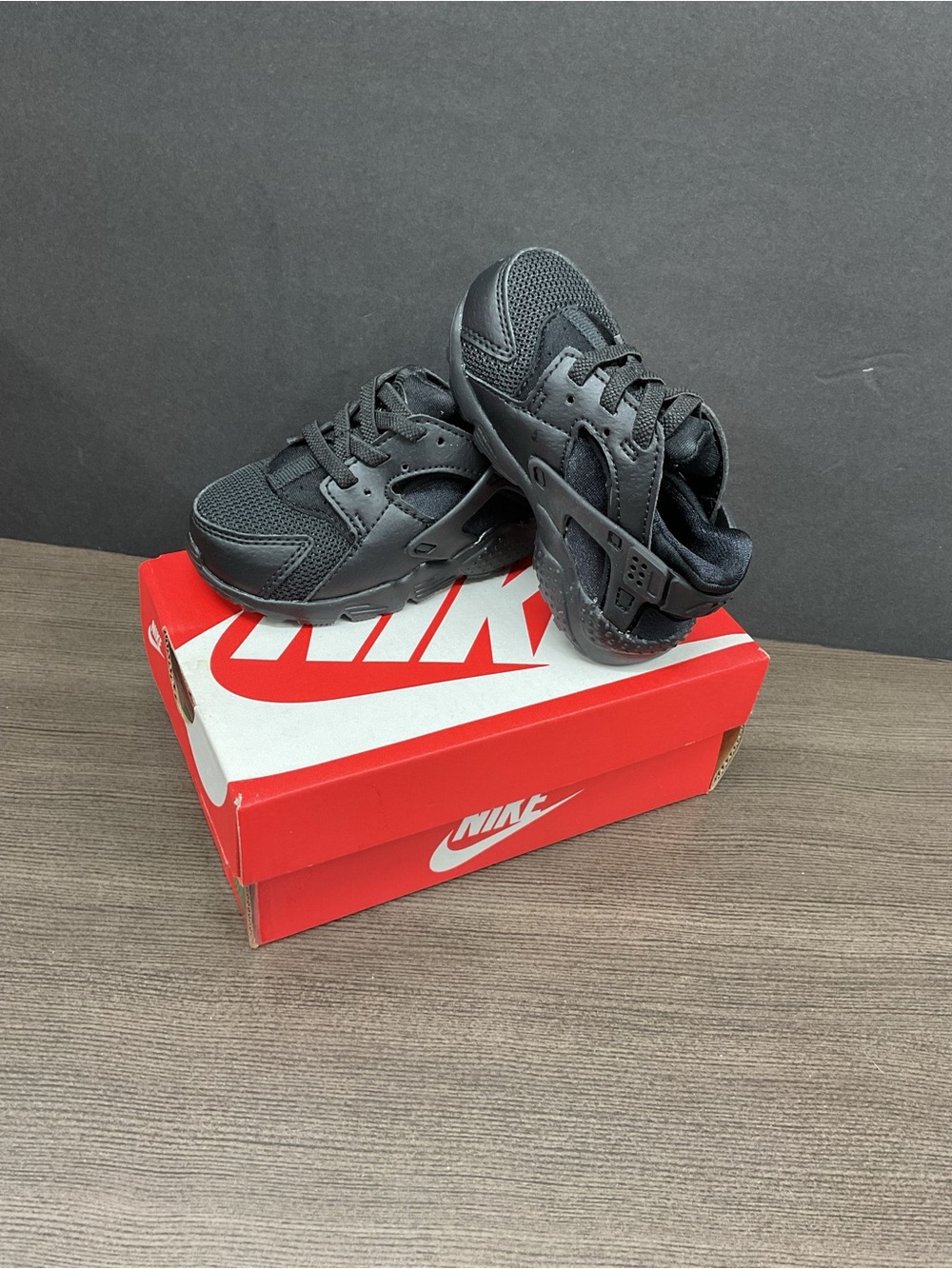 Nike Air Huarache Run TD Triple Black 5C